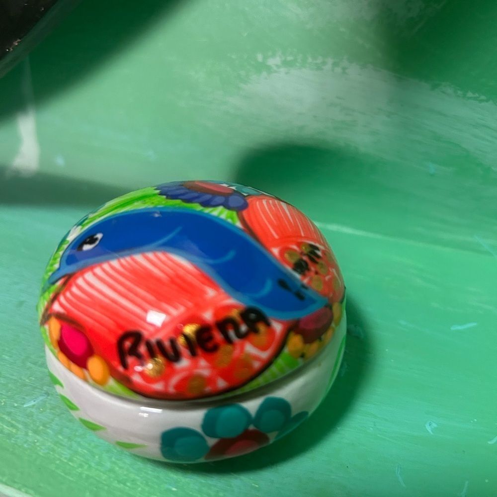 MEXICANA Colorful Bird Trinket Box - Blue, Green, Red, Orange - Picture 6 of 12